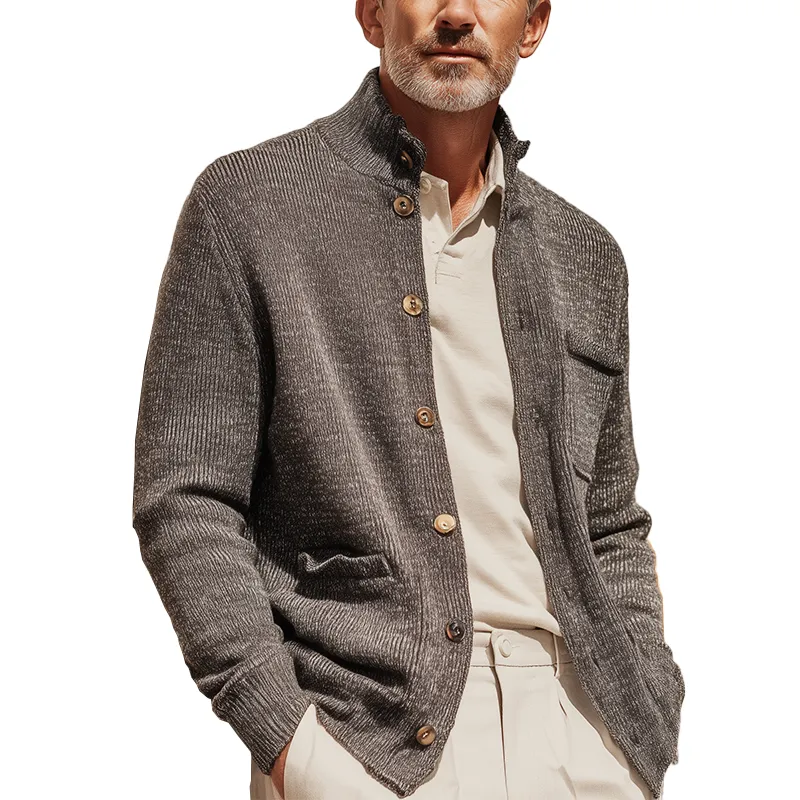 Men's Autumn Fashion Mixed Color Knitted Thin Cardigan MTA1612I7P sold by Manly