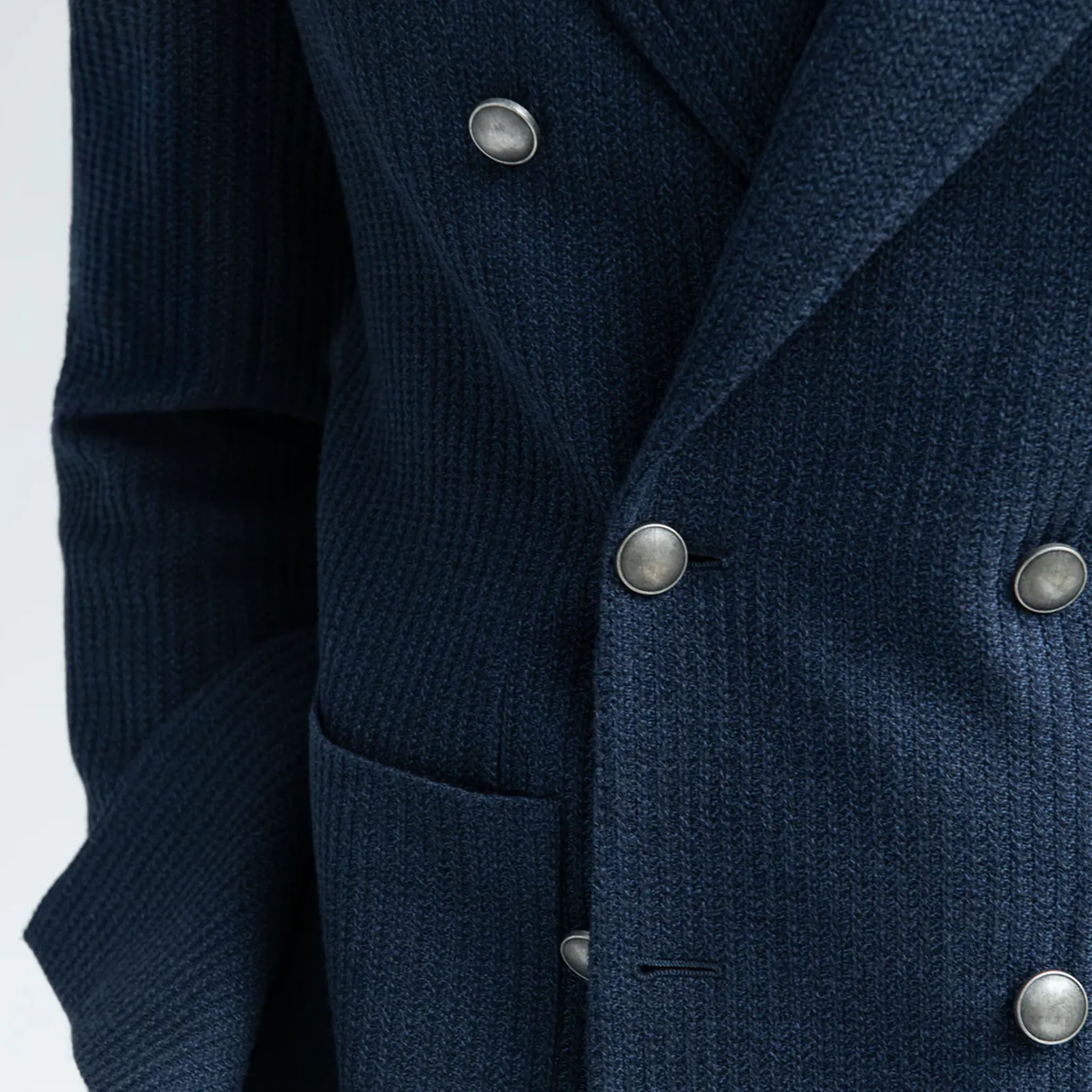 Men's Classic Light Business Textured Cotton Blend Double-breasted Blazer MTA1905I2K sold by Manly product image thumbnail 4