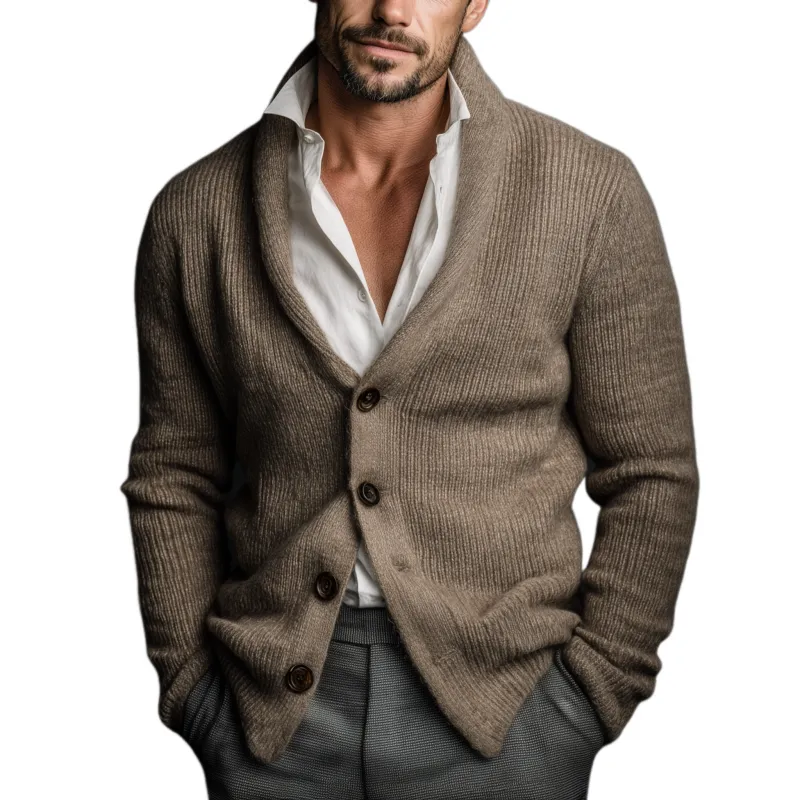 Men's Classic Casual Single-Breasted Slim Fit Knit Cardigan MTA1902I3K sold by Manly