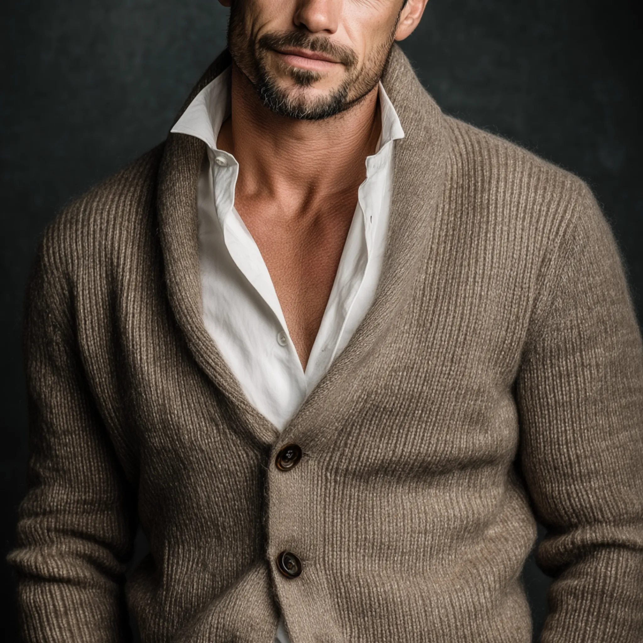 Men's Classic Casual Single-Breasted Slim Fit Knit Cardigan MTA1902I3K sold by Manly product image thumbnail 4