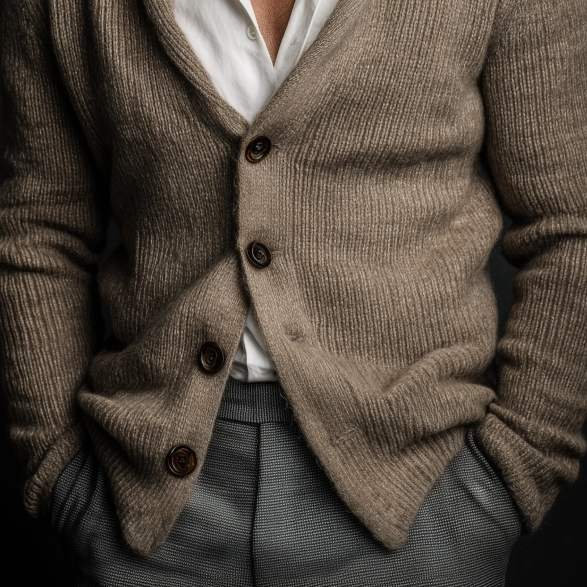 Men's Classic Casual Single-Breasted Slim Fit Knit Cardigan MTA1902I3K sold by Manly product image thumbnail 5