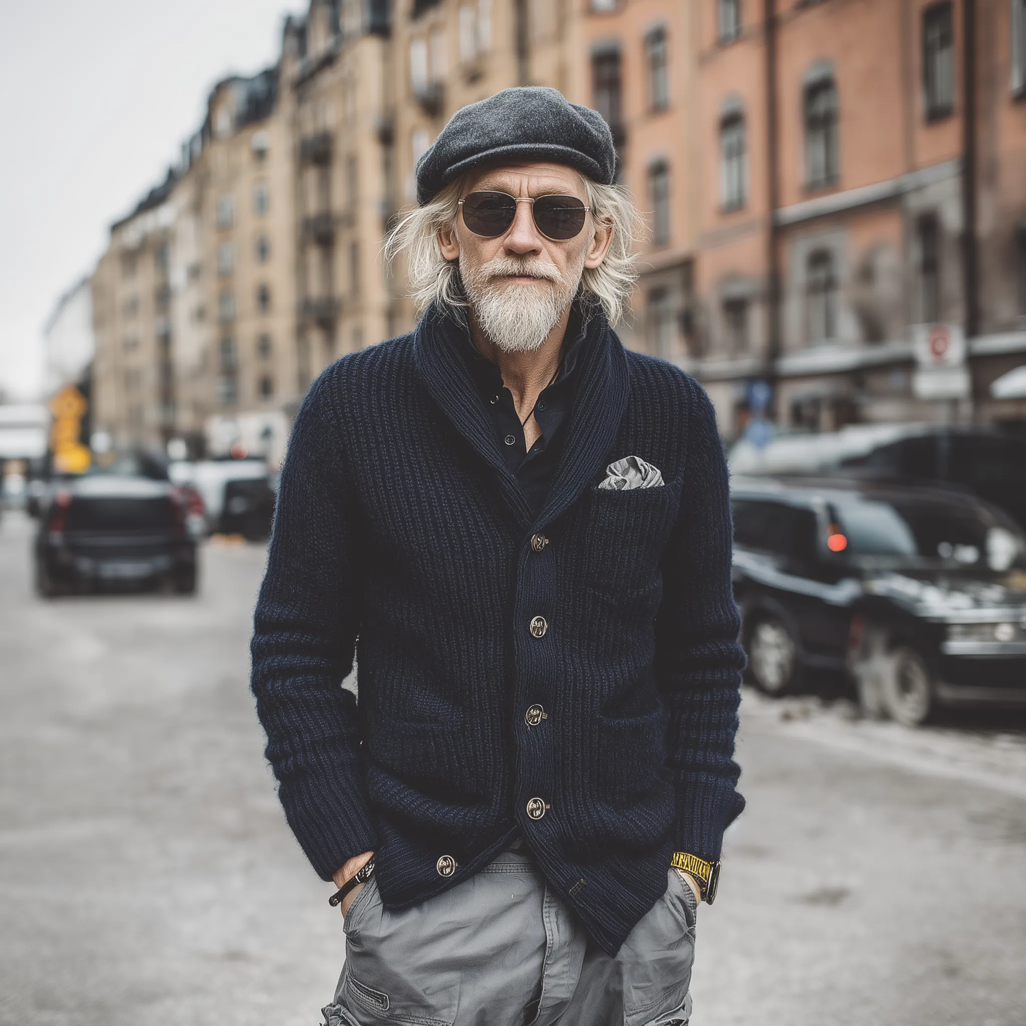 Men's Classic Casual Multi-pocket Slim Fit Knitted Cardigan MTA1931I9K sold by Manly product image thumbnail 3