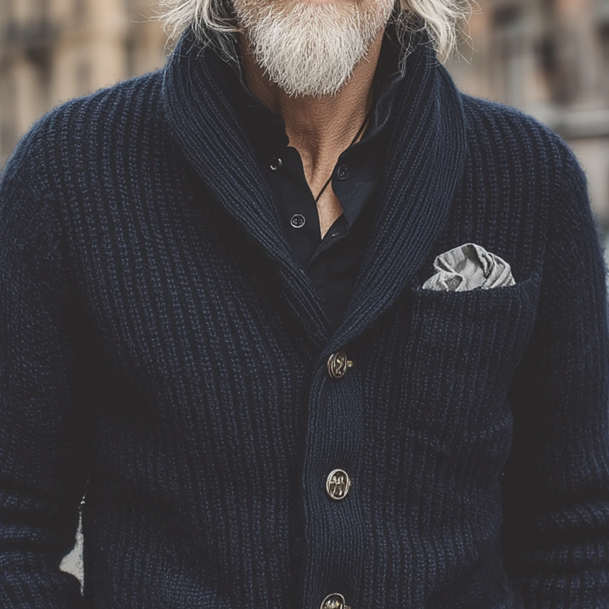 Men's Classic Casual Multi-pocket Slim Fit Knitted Cardigan MTA1931I9K sold by Manly product image thumbnail 4