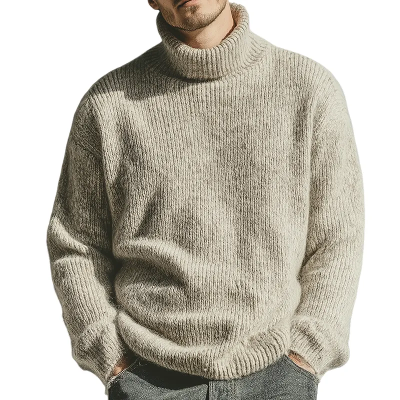 Men's Retro Casual Leisure Warm Knitted Turtleneck Sweater MTA1615I6TO sold by Manly