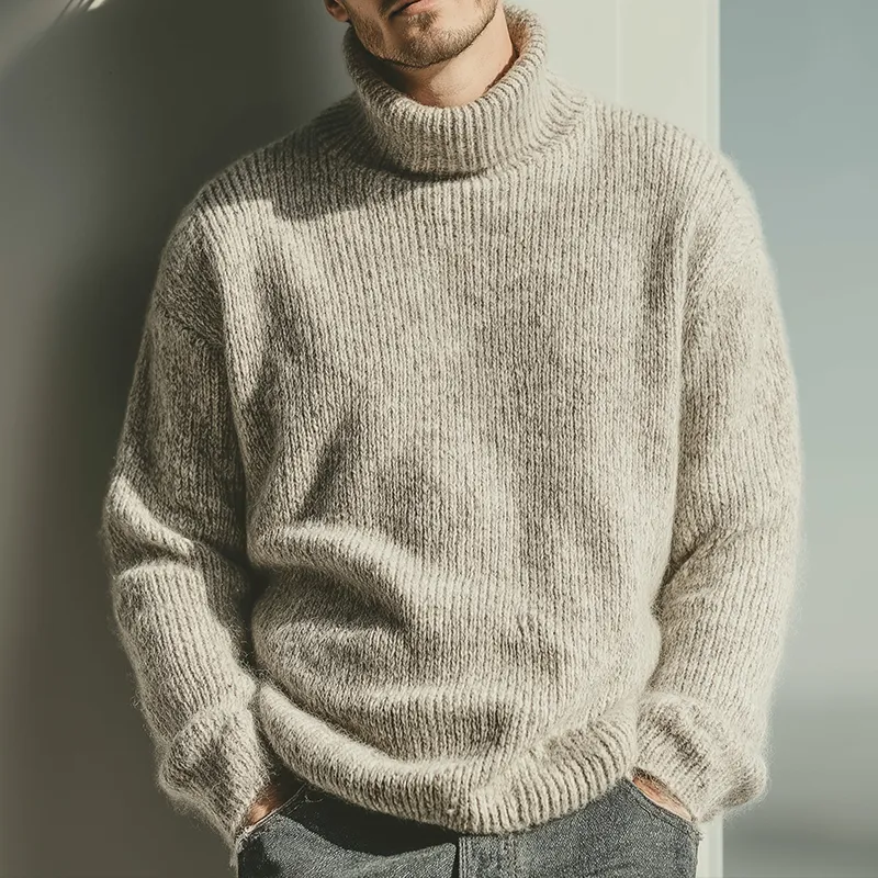 Men's Retro Casual Leisure Warm Knitted Turtleneck Sweater MTA1615I6TO sold by Manly product image thumbnail 2