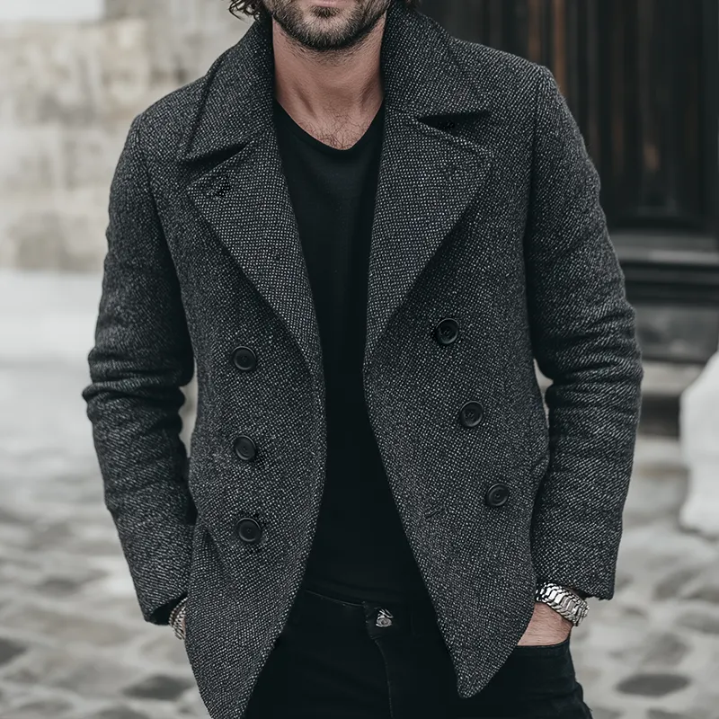 Men's Vintage Casual Double Breasted Lapel Jacket MTA1618I6TO sold by Manly product image thumbnail 2