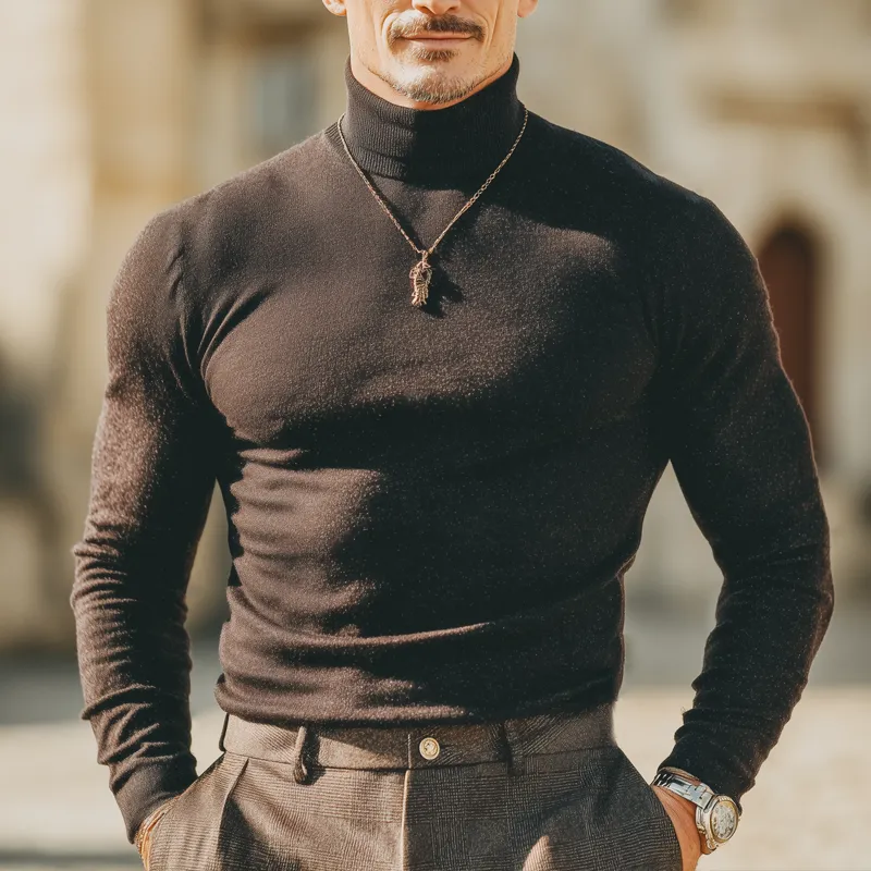 Men's Classic Business-style Stretch Turtleneck Sweater MTA1582I9U MTA1582I9U sold by Manly product image thumbnail 2