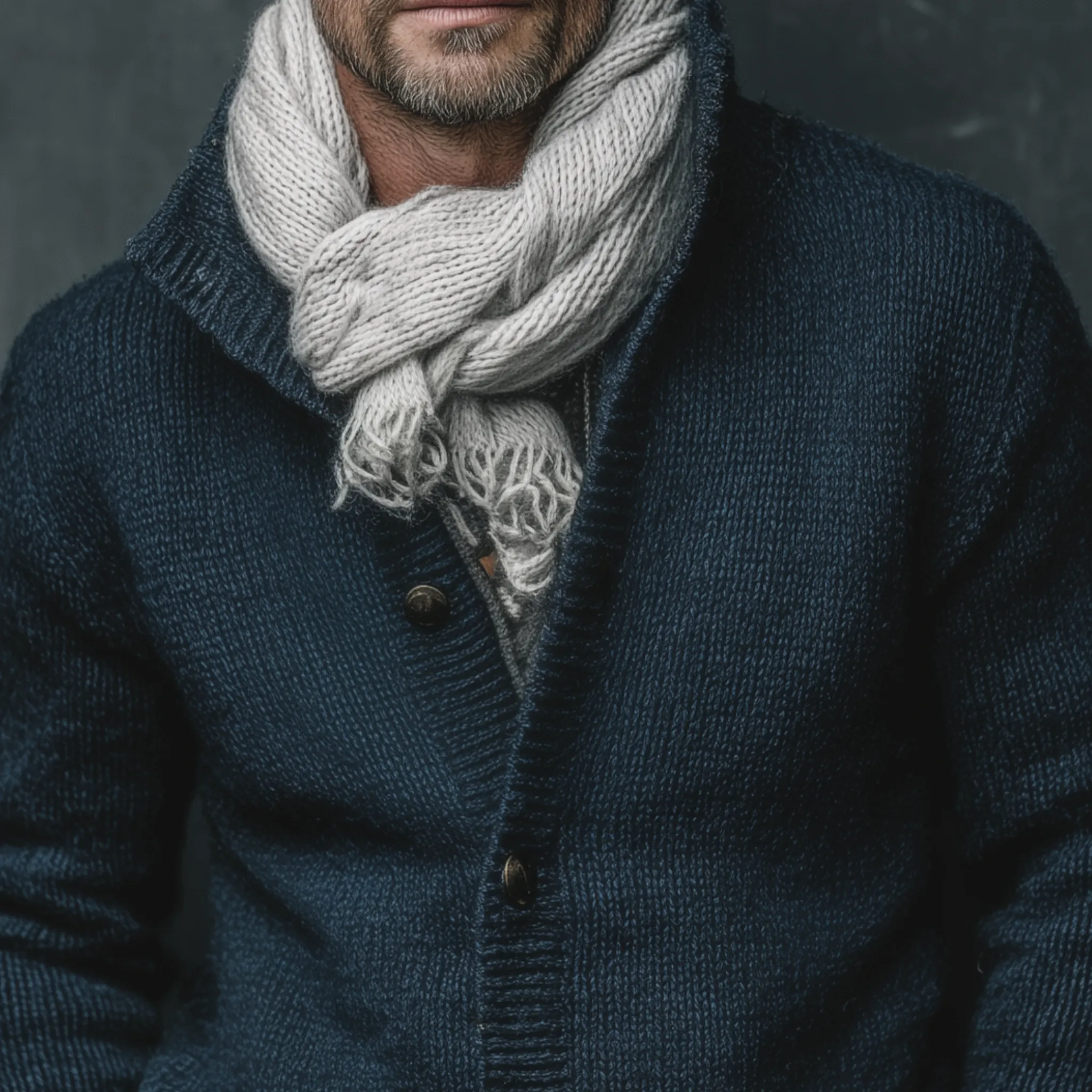 Men's Classic Casual Stand Collar Button Slim Fit Knitted Cardigan MTA1834I5K sold by Manly product image thumbnail 4