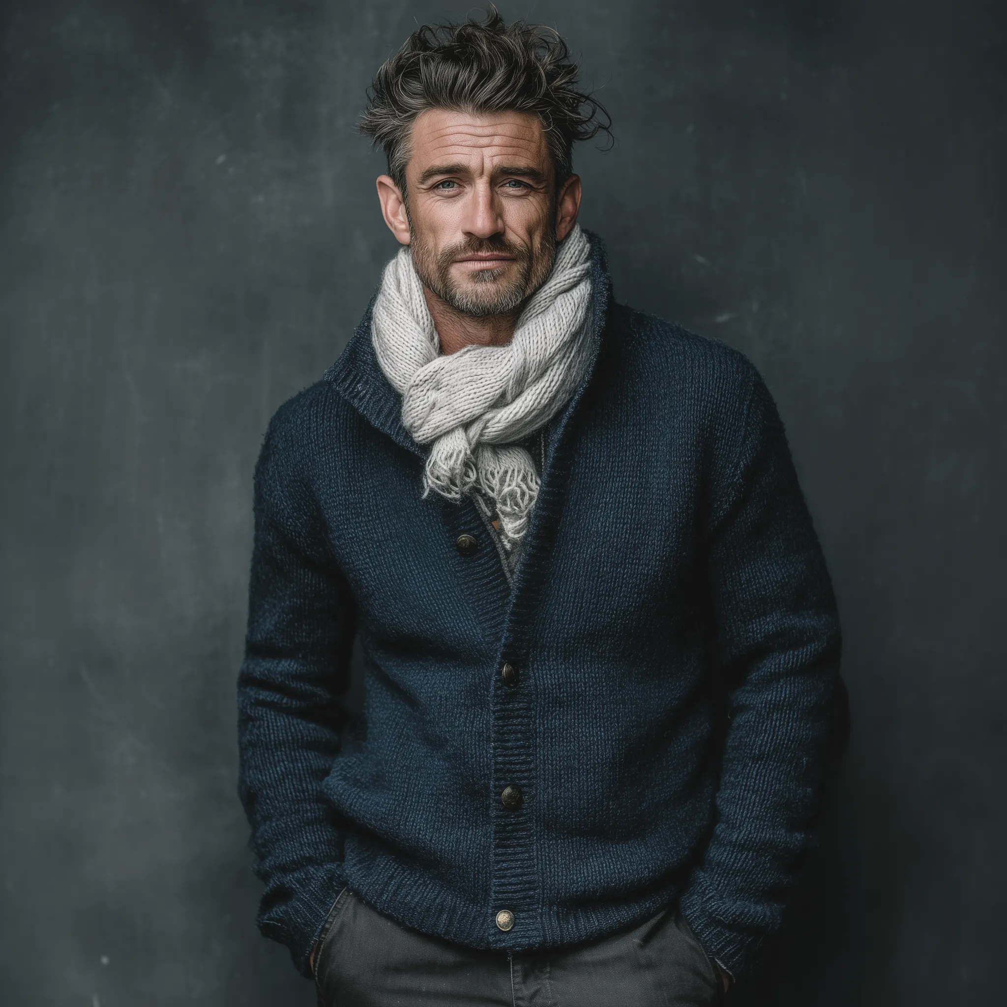 Men's Classic Casual Stand Collar Button Slim Fit Knitted Cardigan MTA1834I5K sold by Manly product image thumbnail 3