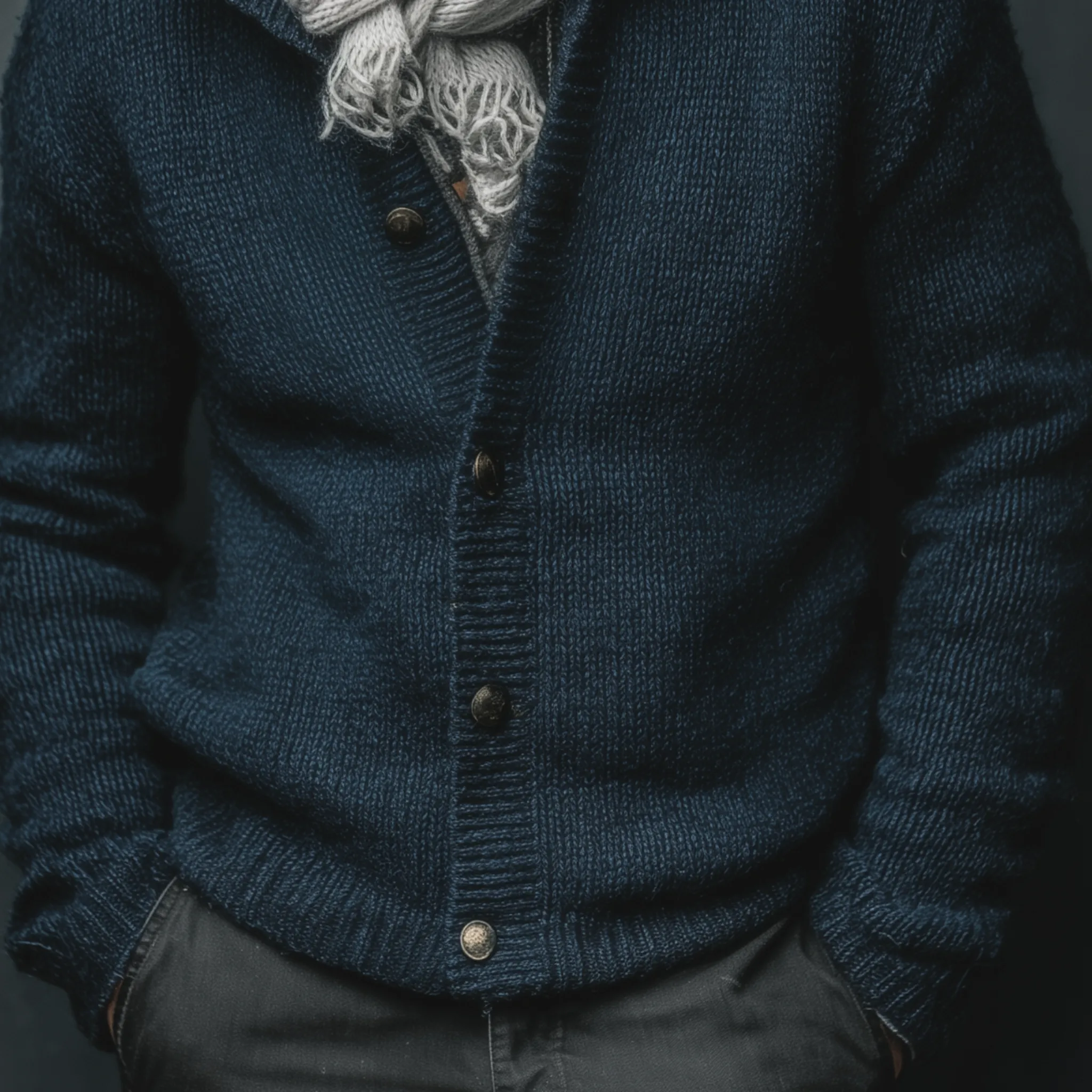 Men's Classic Casual Stand Collar Button Slim Fit Knitted Cardigan MTA1834I5K sold by Manly product image thumbnail 5