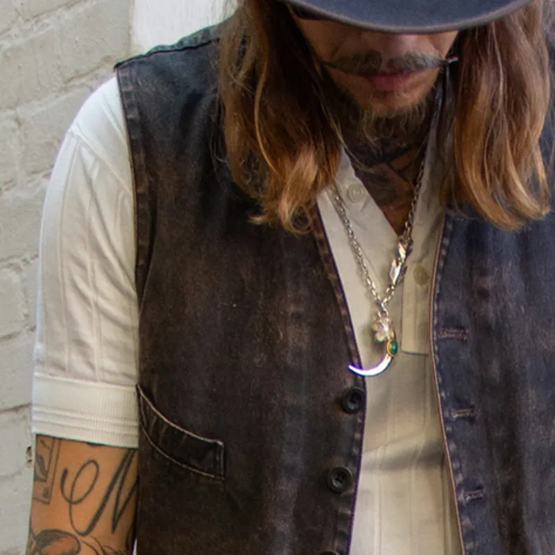 Men's Retro Casual Washed Distressed Vest MTA0989I5TO sold by Manly product image thumbnail 3