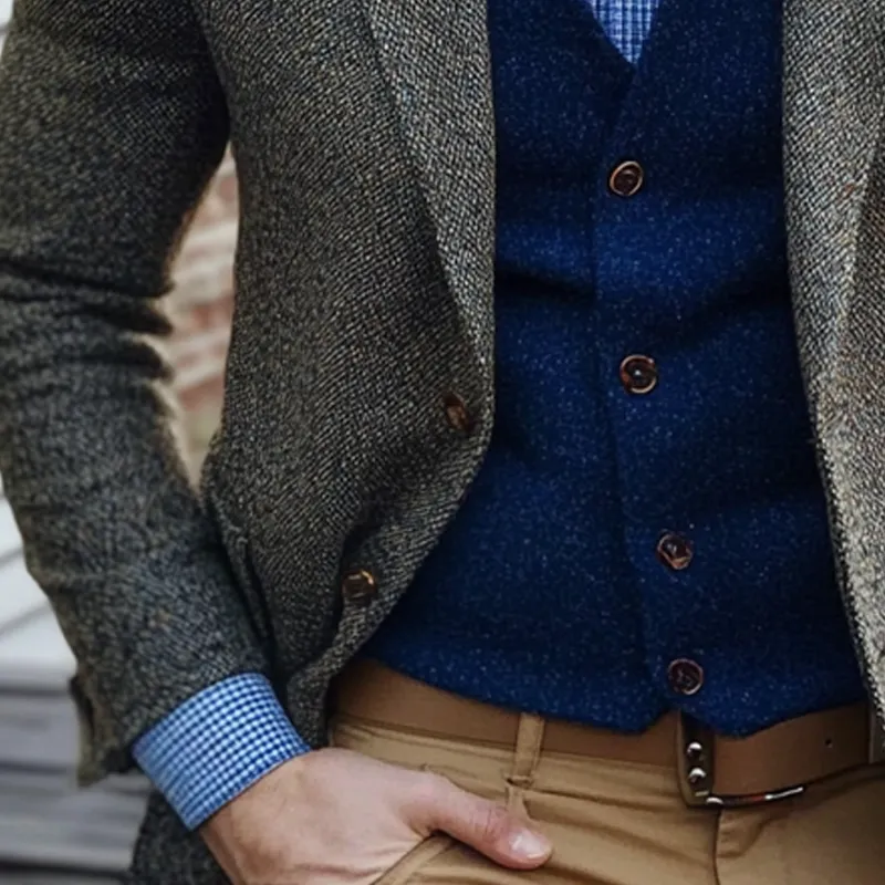 Men's Casual Lapel Three-button Blazer MTA2316I2X sold by Manly product image thumbnail 4