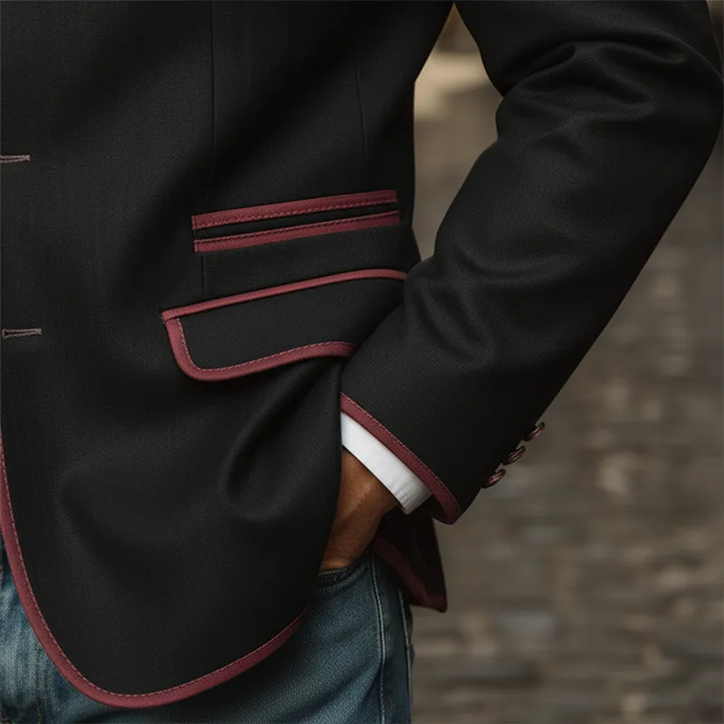 Men's Stylish Cotton-linen Blend Jacket For Autumn/winter (with Lining) MTA2302I4P sold by Manly product image thumbnail 4