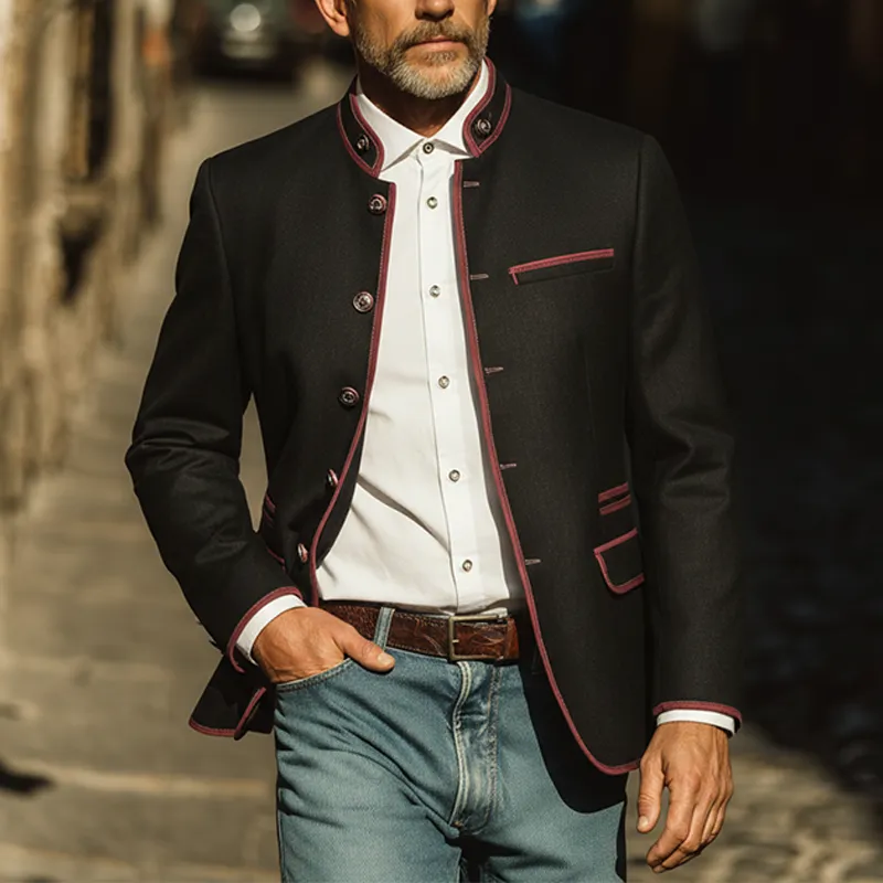 Men's Stylish Cotton-linen Blend Jacket For Autumn/winter (with Lining) MTA2302I4P sold by Manly product image thumbnail 2