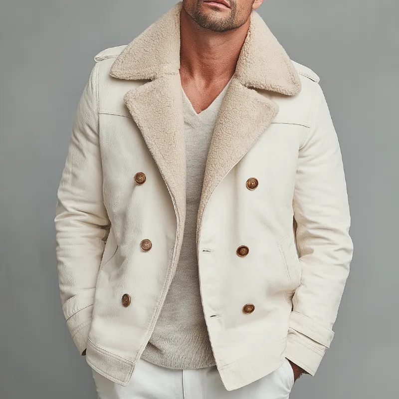 Men's Retro Casual Plush Warm Lapel Cotton Jacket MTA2277I1TO sold by Manly product image thumbnail 2