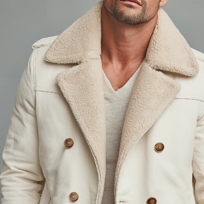 Men's Retro Casual Plush Warm Lapel Cotton Jacket MTA2277I1TO sold by Manly product image thumbnail 3