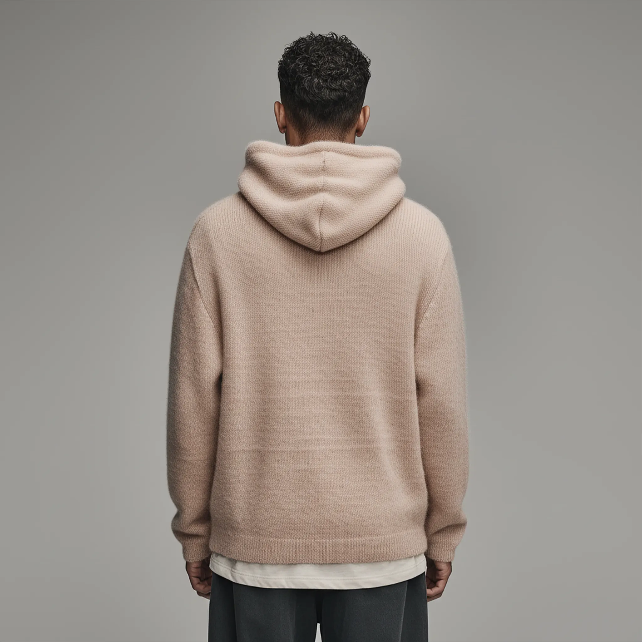 Men's Classic Casual Hooded Loose Sweatshirt Pink Sweater MTA2300I8K sold by Manly product image thumbnail 5