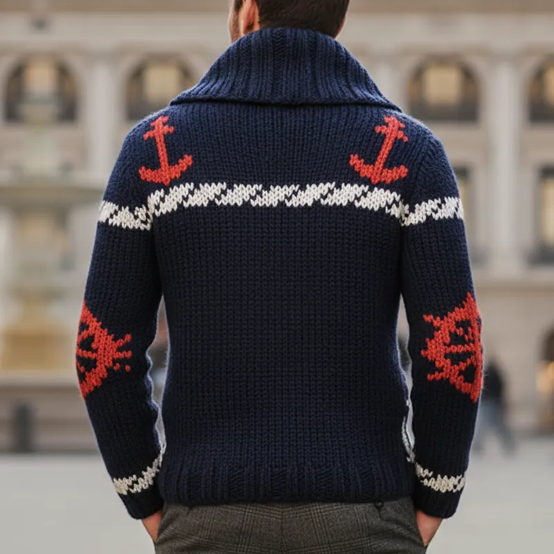 Men's Stylish Nautical-themed Knitted Pullover Sweater MTA2349I9U sold by Manly product image thumbnail 3