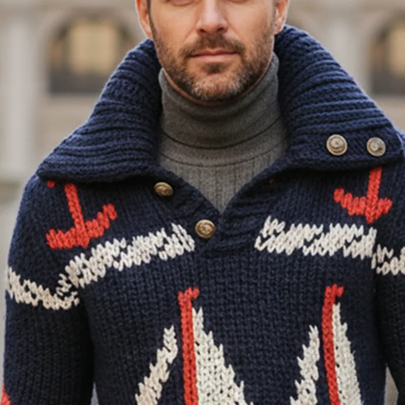 Men's Stylish Nautical-themed Knitted Pullover Sweater MTA2349I9U sold by Manly product image thumbnail 5