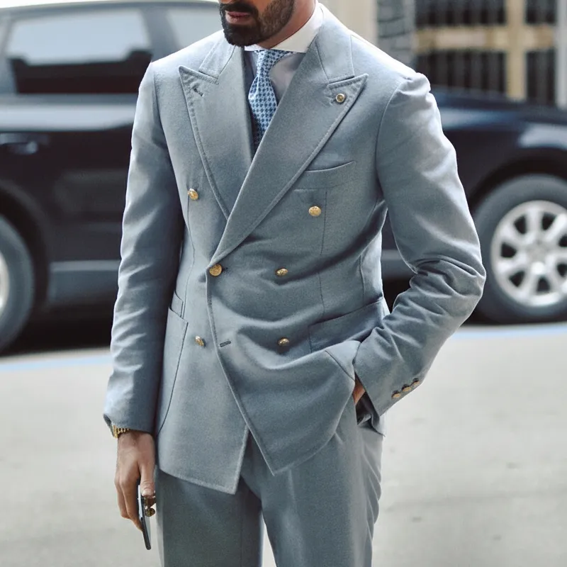 Men's Classic Business Double-breasted Blazer MTA2307I5U sold by Manly product image thumbnail 2