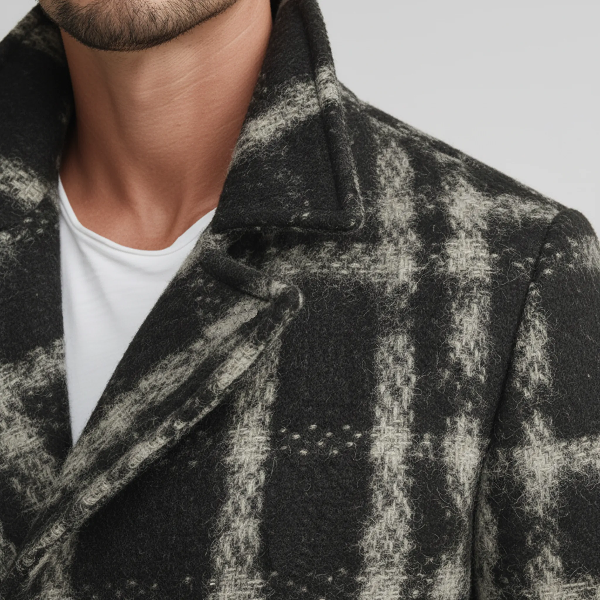 Men's Classic Casual Lapel Double-breasted Faux Woolen Jacket MTA2329I5K sold by Manly product image thumbnail 5