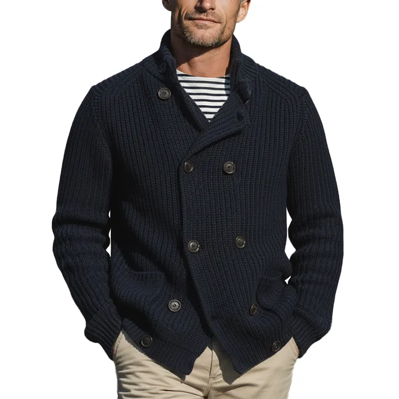 Men's Autumn And Winter Fashion Double-breasted Cotton Yarn Knitted Cardigan MTA2325I7P sold by Manly