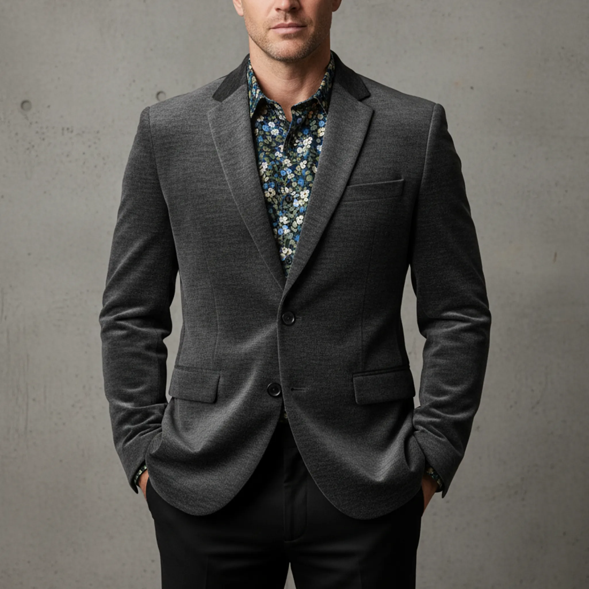 Men's Classic Light Business Chenille Blend Single-breasted Blazer MTA2231I4K sold by Manly product image thumbnail 2