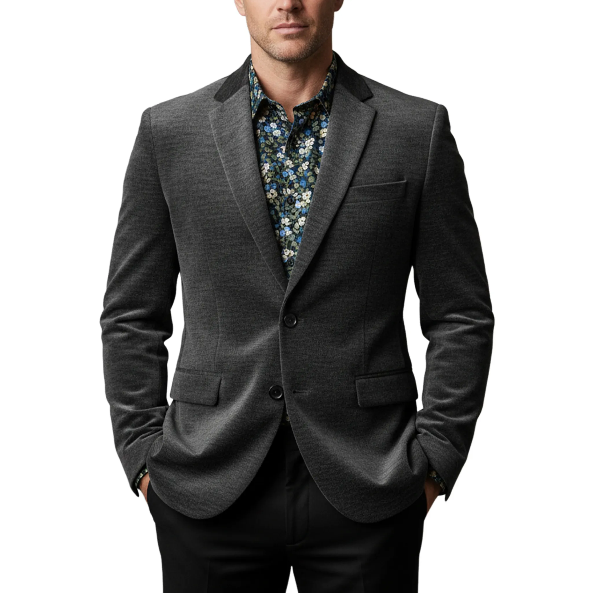 Men's Classic Light Business Chenille Blend Single-breasted Blazer MTA2231I4K sold by Manly
