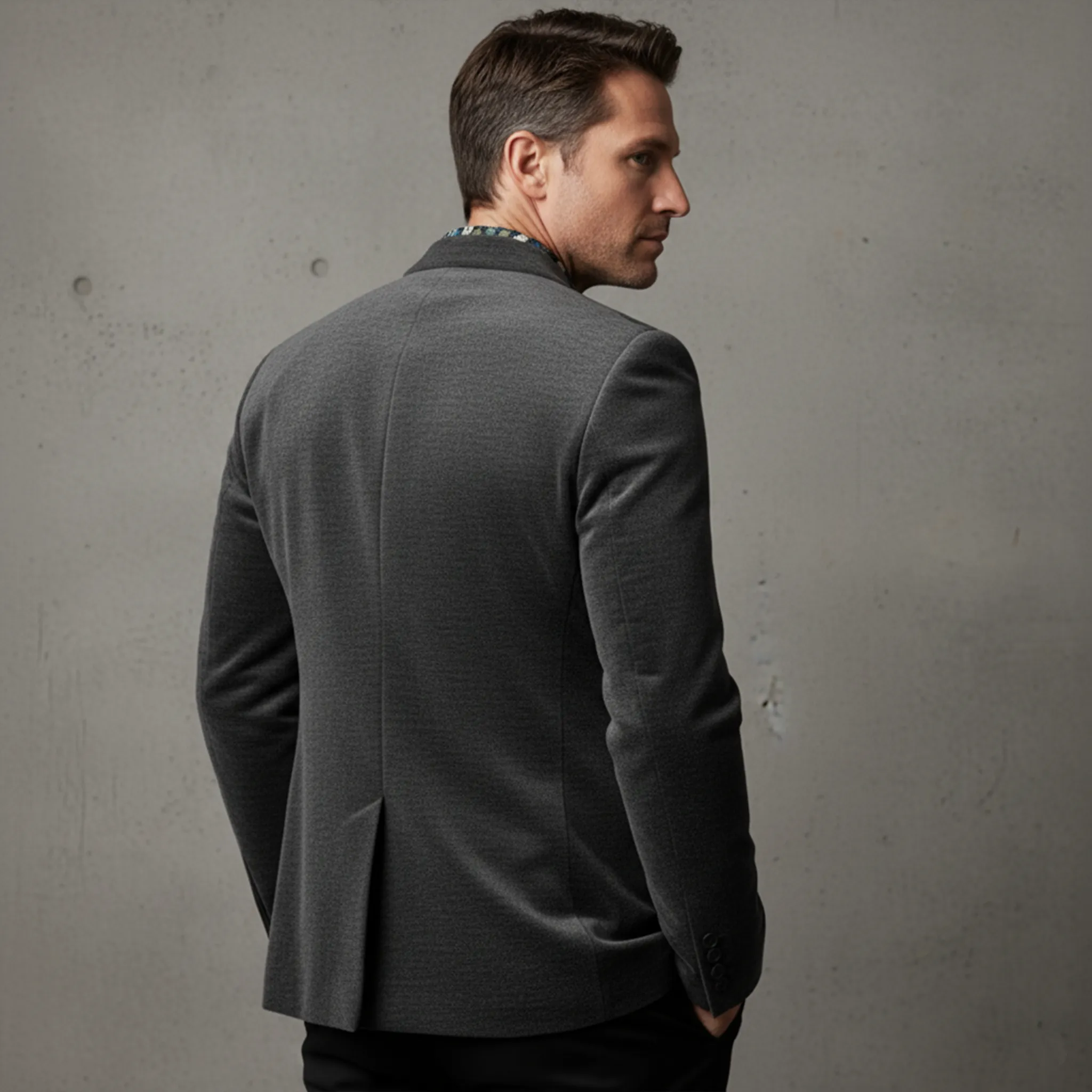 Men's Classic Light Business Chenille Blend Single-breasted Blazer MTA2231I4K sold by Manly product image thumbnail 4