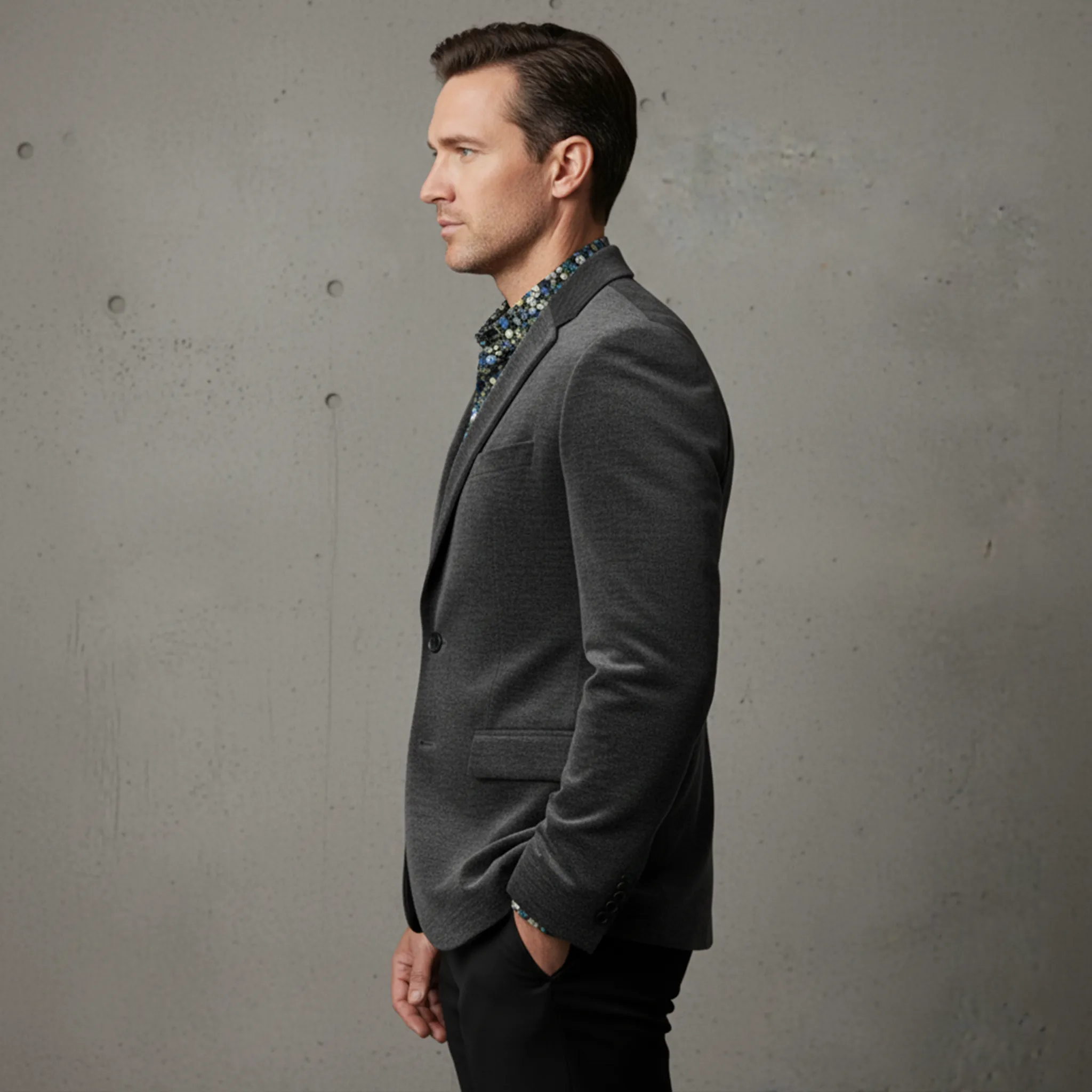 Men's Classic Light Business Chenille Blend Single-breasted Blazer MTA2231I4K sold by Manly product image thumbnail 3