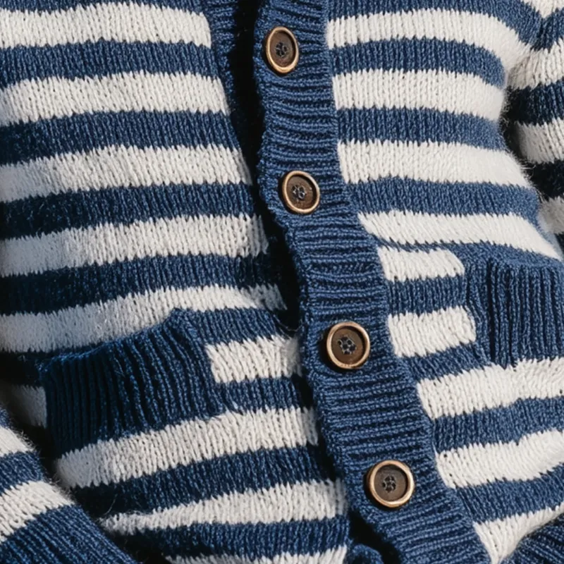 Men's Winter Fashion Striped Cotton Knitted Sweater Cardigan MTA2278I8P sold by Manly product image thumbnail 3