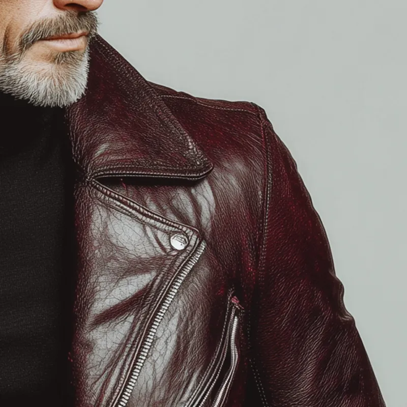 Men's Winter Fashion Distressed PU Jacket (with Lining) MTA2229I9P sold by Manly product image thumbnail 4