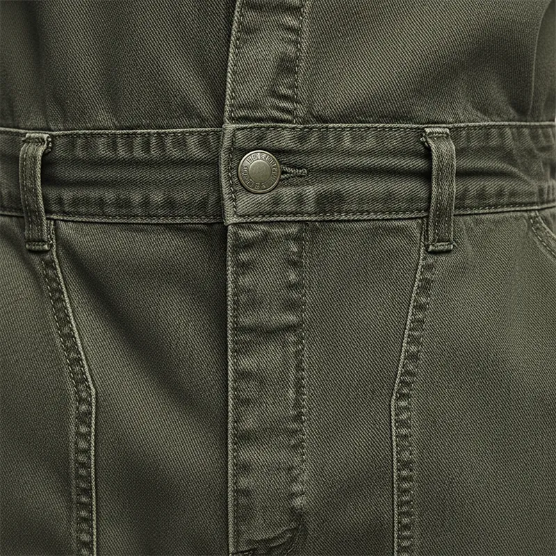 Men's Autumn And Winter Retro Washed Distressed Denim Long-sleeved Jumpsuit MTA2226I5P sold by Manly product image thumbnail 4
