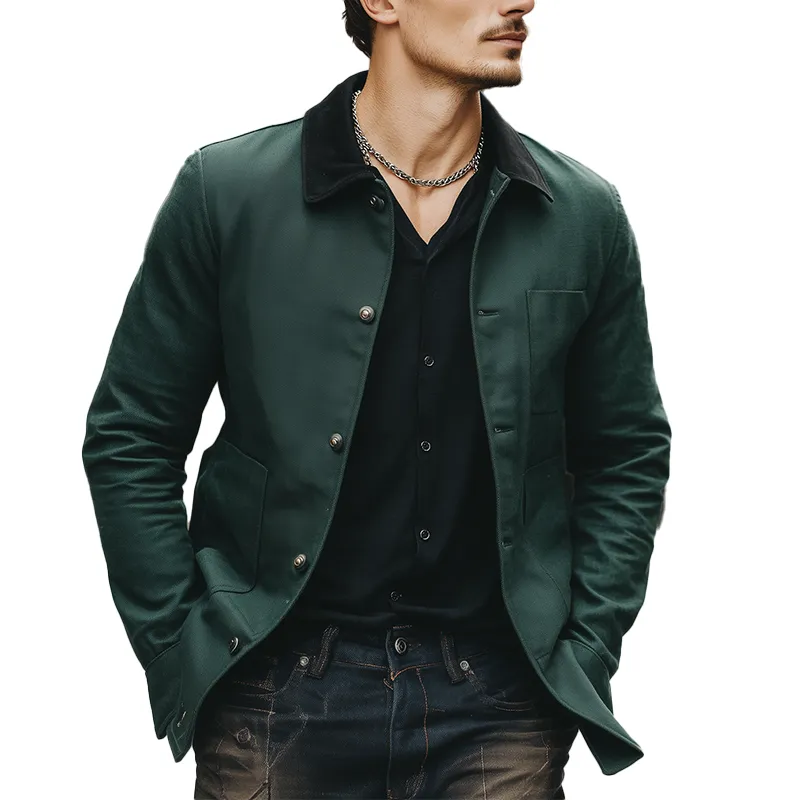Men's Autumn/Winter Vintage Cotton Blend Jacket (Lined) MTA2287I8P sold by Manly