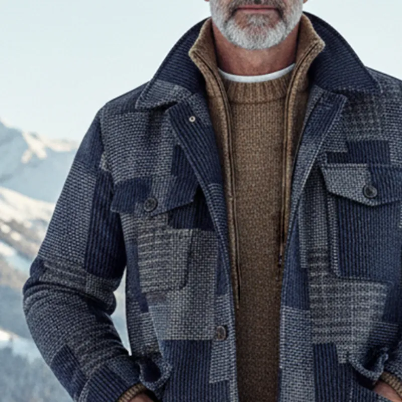 Men's Retro Casual Striped Lapel Hunting Jacket MTA2572I2TO sold by Manly product image thumbnail 4