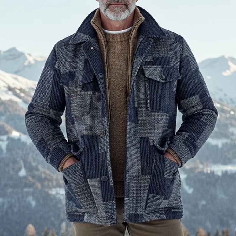 Men's Retro Casual Striped Lapel Hunting Jacket MTA2572I2TO sold by Manly product image thumbnail 2