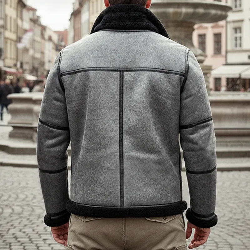 Men's Classic Warm Fleece-lined Zip-up Jacket MTA2532I7U sold by Manly product image thumbnail 4