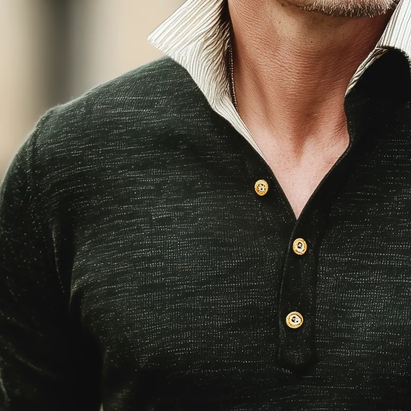 Men's Classic Color-block Collar Knitted Sweater MTA2476I5U sold by Manly product image thumbnail 3