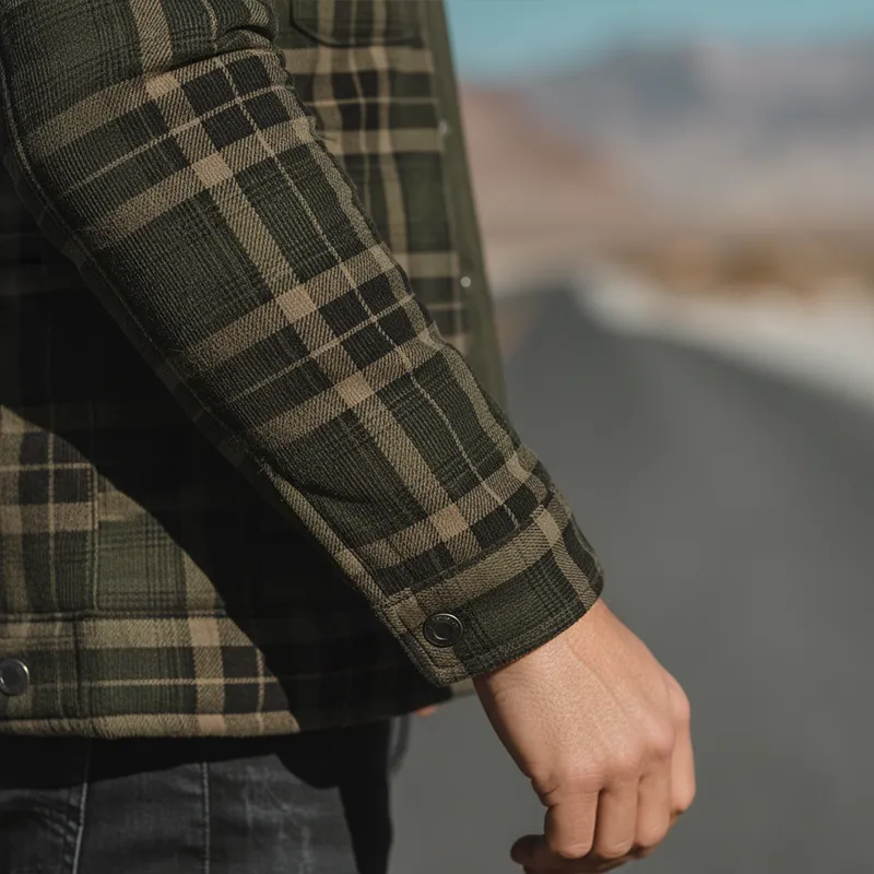 Men's Winter Fashion Plaid Fleece Lined Jacket MTA2495I6P sold by Manly product image thumbnail 3