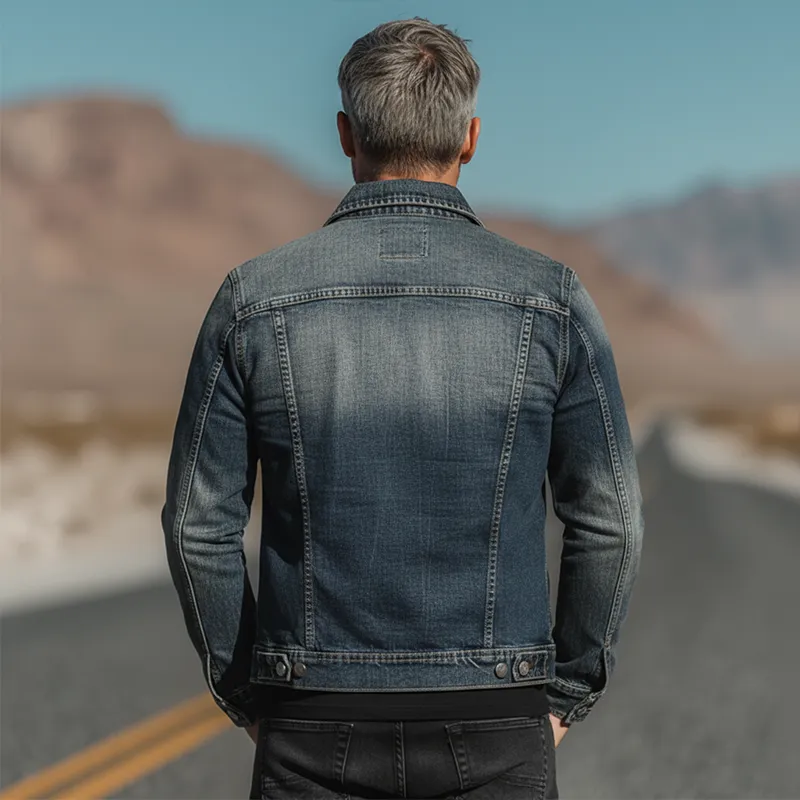 Men's Autumn And Winter Retro Washed Casual Denim Jacket MTA2309I8P sold by Manly product image thumbnail 3