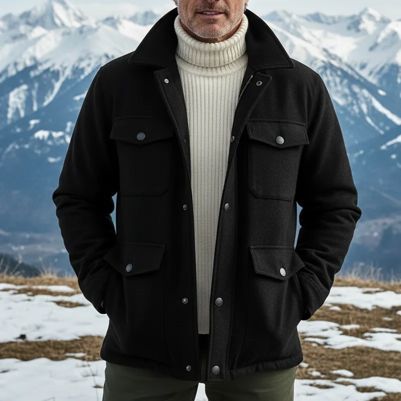 Men's Vintage Casual Multi-Pocket Zipper Lapel Hunting Jacket MTA2565I7TO sold by Manly product image thumbnail 2