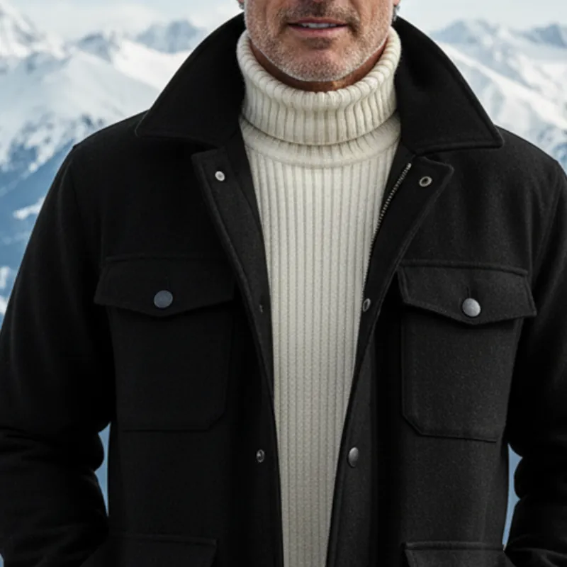 Men's Vintage Casual Multi-Pocket Zipper Lapel Hunting Jacket MTA2565I7TO sold by Manly product image thumbnail 3