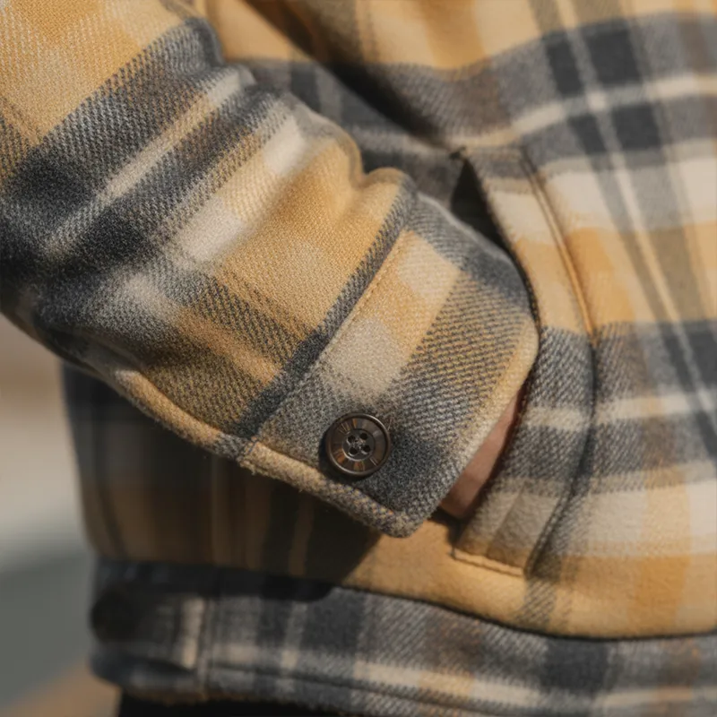 Men's Winter Fashion Plaid Polar Fleece Lined Shirt Jacket MTA2545I2P sold by Manly product image thumbnail 4