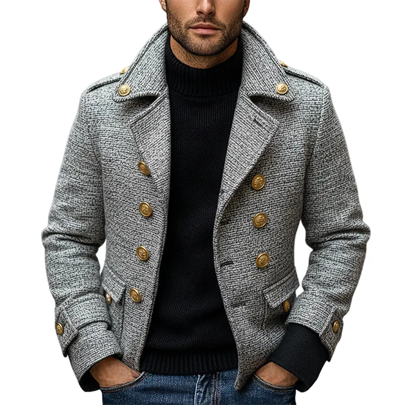 Men's Blend Lapel Double-breasted Jacket MTA2620I8X sold by Manly