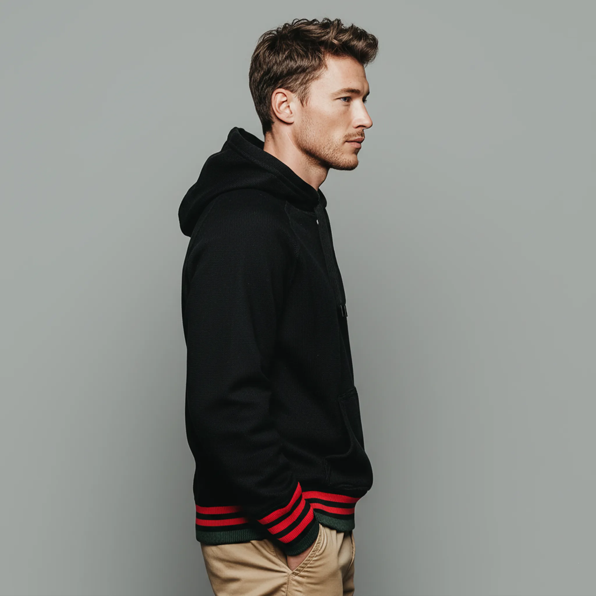 Men's Classic Casual Cotton Blend Loose Hoodie MTA3023I4K sold by Manly product image thumbnail 4