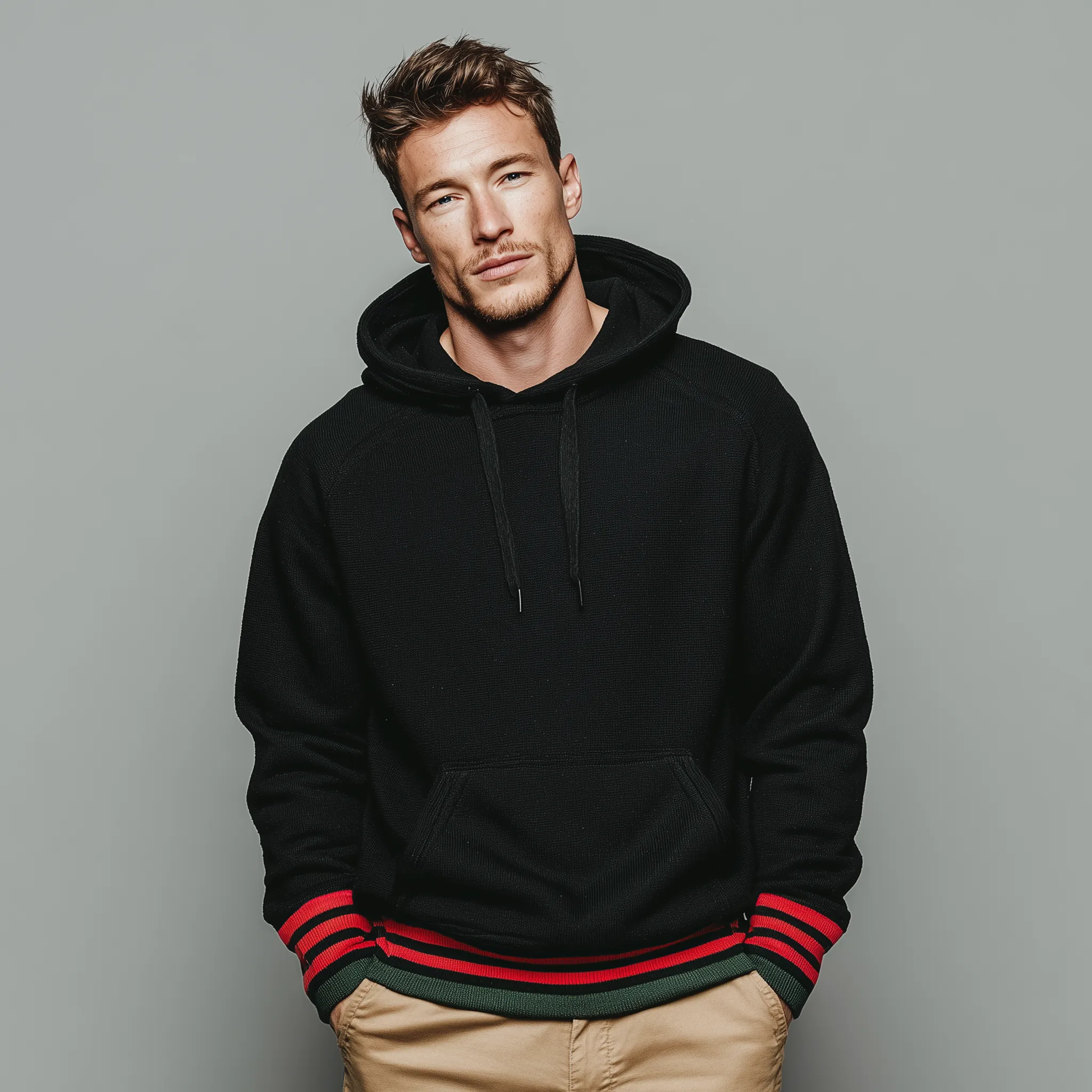 Men's Classic Casual Cotton Blend Loose Hoodie MTA3023I4K sold by Manly product image thumbnail 3