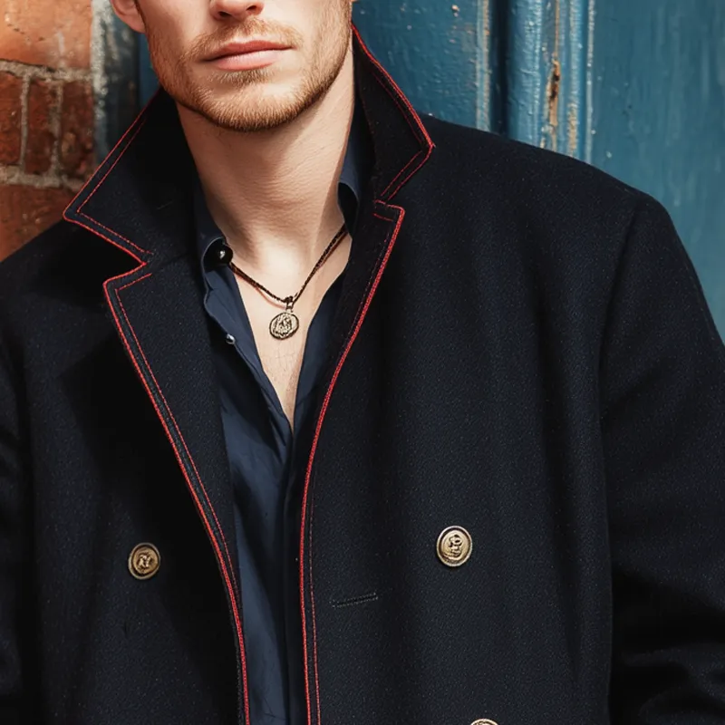 Men's Autumn And Winter Classic Double-breasted Coat MTA3001I7U sold by Manly product image thumbnail 4