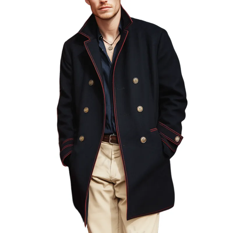 Men's Autumn And Winter Classic Double-breasted Coat MTA3001I7U sold by Manly