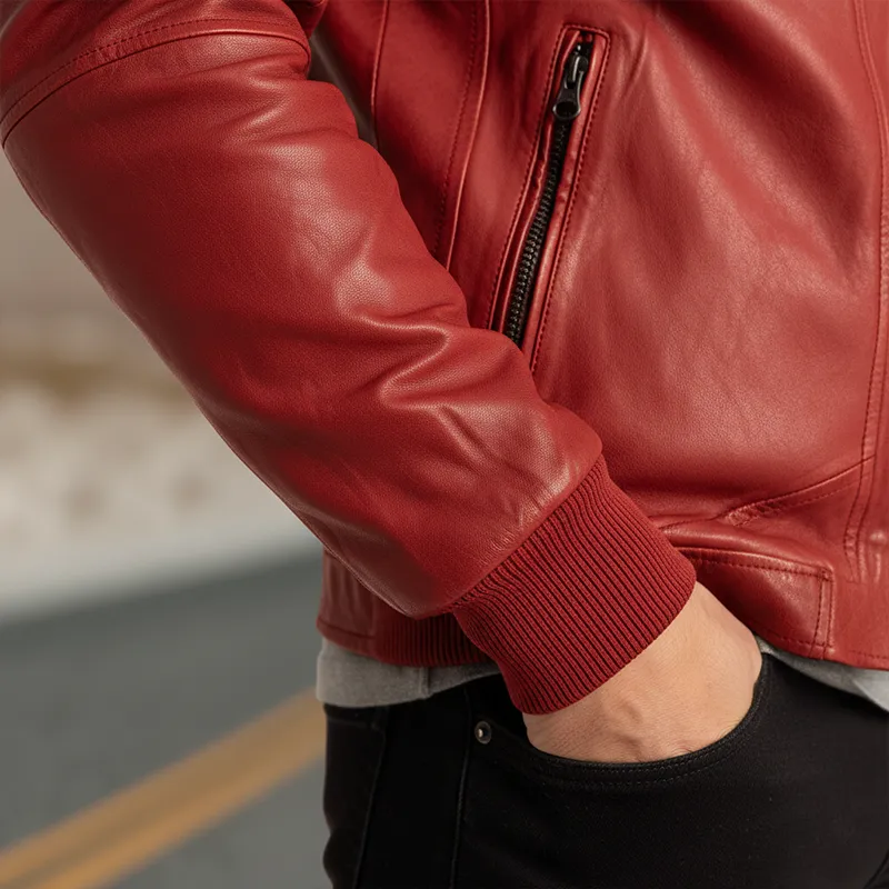 Men's Winter Fashion Solid Color Motorcycle PU Leather Jacket MTA3032I8P sold by Manly product image thumbnail 4