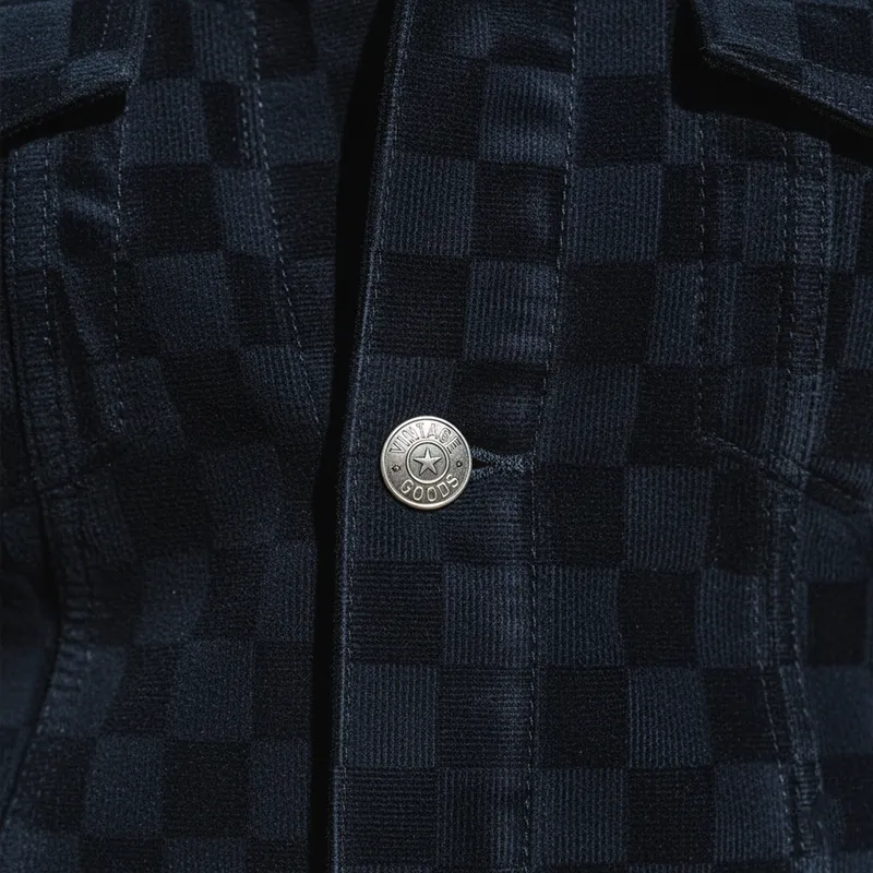 Men's Classic Vintage 3D Checkered Corduroy Jacket MTA3093I4P sold by Manly product image thumbnail 5